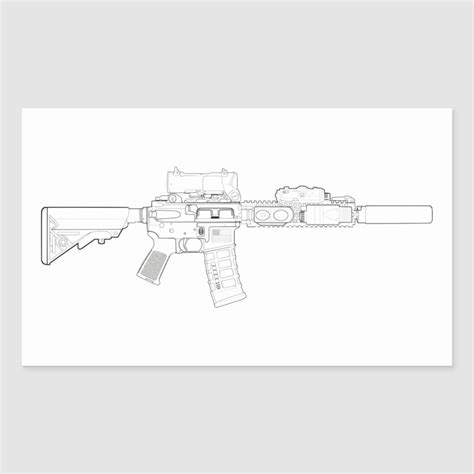 CQBR MK18 Mod 0 Rectangle Stickers Size: 4.5 x 2.7 inch. Gender: unisex. Age Group: adult ...