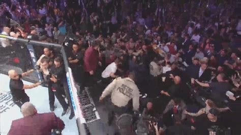 Video: Watch Khabib Vs. McGregor End In All-Out Brawl