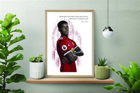 Marcus Rashford Printable Digital Poster Motivational Soccer Football ...