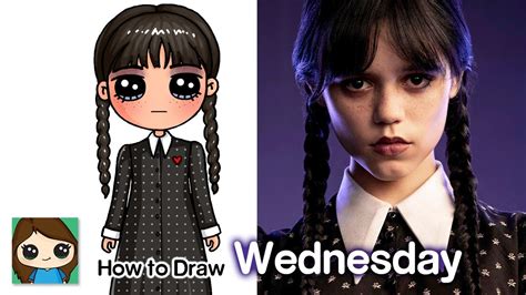 How to Draw Wednesday Addams | Netflix Wednesday