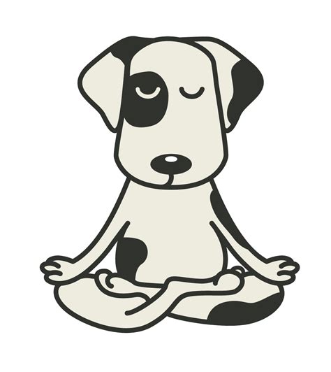 Image result for meditating dog cartoon | Dog business, Dog boarding, Cartoon dog