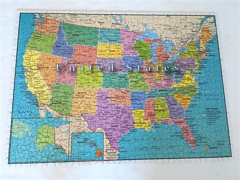 United States Map Puzzle - Hennessy Puzzles 1000 pieces. Surprisingly ...