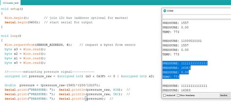 Reading values from sensor using I2C - Networking, Protocols, and Devices - Arduino Forum