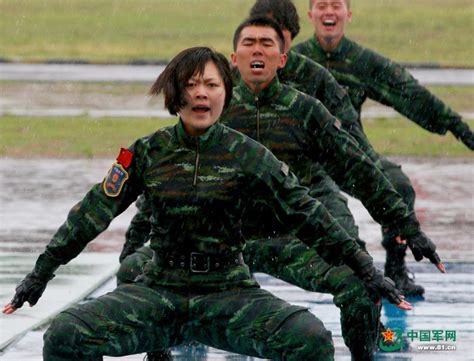 Chinese Armed Police Force (APF) its Female special operation members in military skill training ...