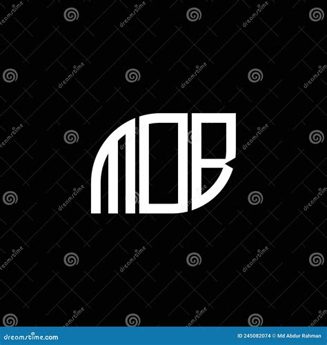 MOB Letter Logo Design on Black Background. MOB Creative Initials ...