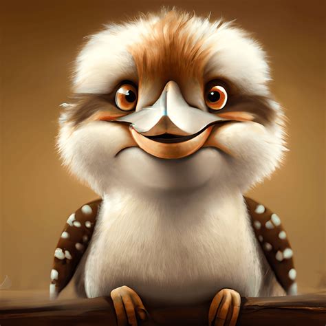 Absolutely Adorable Baby Kookaburra Disney Illustration · Creative Fabrica