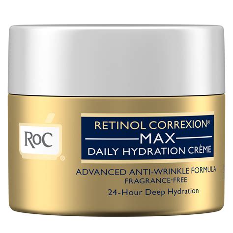 RoC Retinol Correxion Max Daily Hydration Crème, Fragrance-Free,1.7 oz - Walmart.com