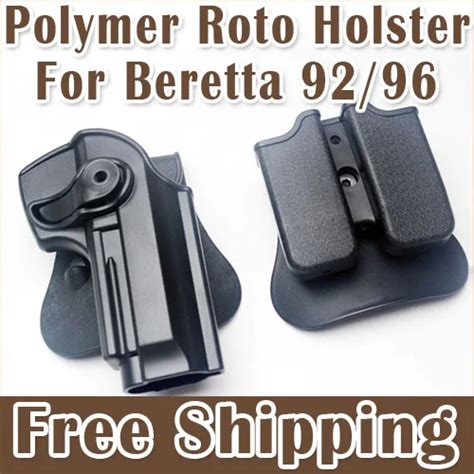 IMI DEFENSE Polymer Retention Roto Holster and double magazine holster Fits Beretta 92/96/M9 All ...