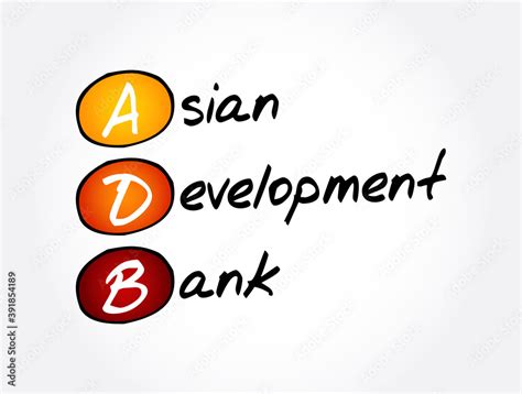 ADB - Asian Development Bank acronym, business concept background Stock ...