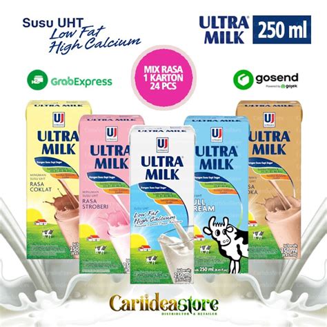 Susu Ultra Milk 250 ml | Mix 5 Varian Rasa | Shopee Indonesia