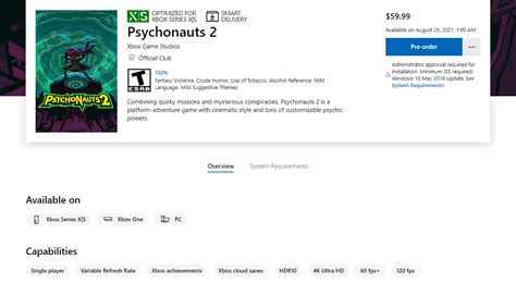 Psychonauts 2 releases on August 25 for Xbox One, Xbox Series X|S and ...