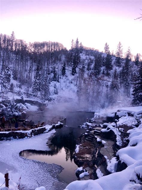 natural hot springs sunset Strawberry Park Hot Springs, Steamboat ...