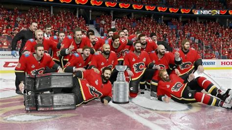 NHL 18 - Calgary Flames Stanley Cup Celebration - YouTube