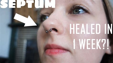 Septum Piercing Update: Healing Period - YouTube