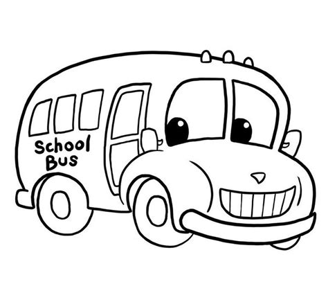 Cartoon School Bus Färbung Seite - Kostenlose druckbare Malvorlagen für ...