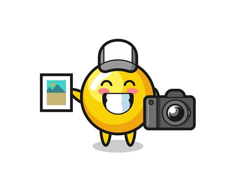 Character Illustration of egg yolk as a photographer 7785217 Vector Art ...