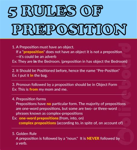 Preposition Rules - Javatpoint