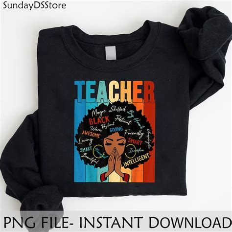 Black History Month Teacher Png, Melanin Afro African Teacher Png, Black Teacher History Month ...