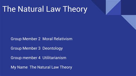 SOLUTION: The Natural Law Theory - Studypool