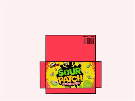 Sour patch 3D paper squishy | Paper crafts, Paper template, Sour patch kids