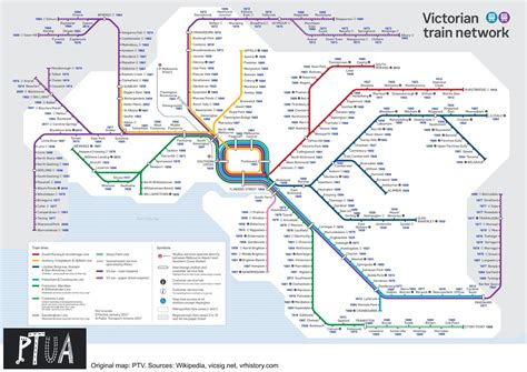 #map shows the year in which the train stations of #Melbourne #Australia were founded | Train ...