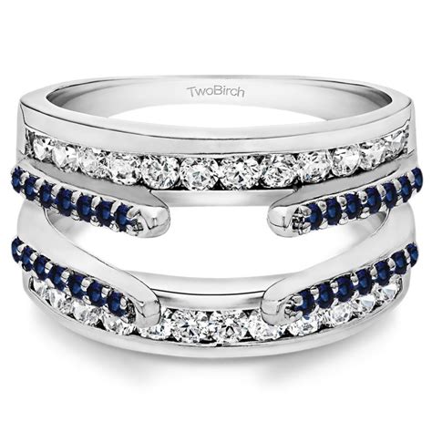 TwoBirch Ring Guards - 0.5 Ct. Sapphire and Diamond Combination ...