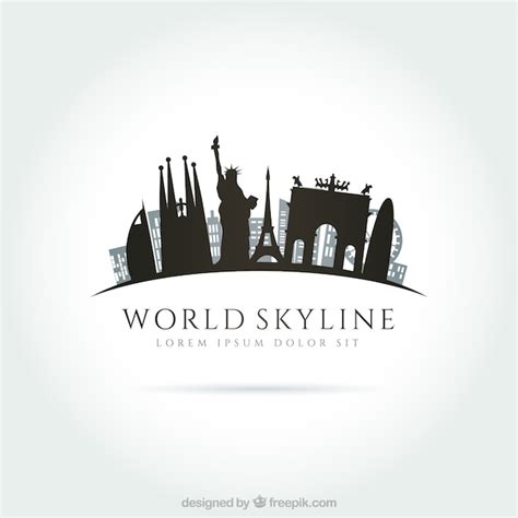 World Skyline Silhouette