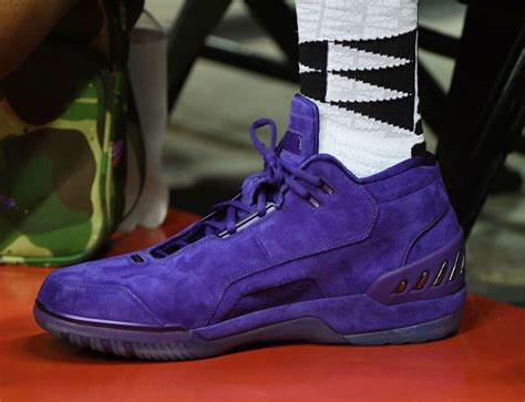 LeBron James Wears Purple Suede Nike Air Zoom Generation PE With Lakers Gear | Nice Kicks