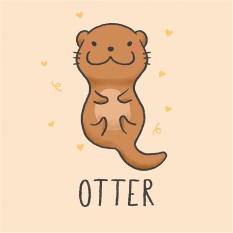 Premium Vector | Cute Otter cartoon hand drawn style | Idéer til ...