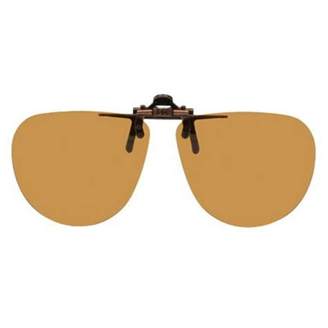 Shade Control - Polarized Clip-on Flip-up Sunglasses - Medium Aviator - 56mm Wide X 52mm High ...