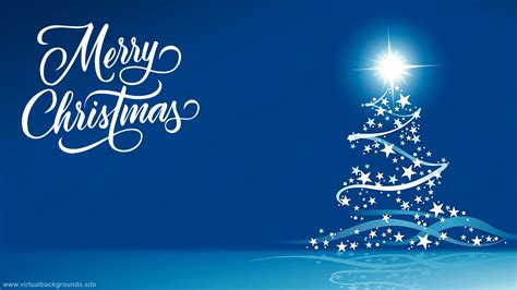 Merry Christmas in blue - Virtual Backgrounds