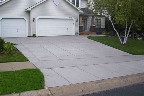 Gray Brushed Concrete Driveway. | Driveway installation, Walkway design, Hardscape