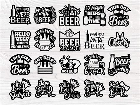 Beer SVG cut file | Beer SVG Bundle | Beer silhouette | Beers svg | Be ...