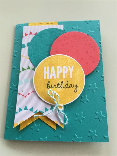 Birthday card with balloons stampin up | Birthday cards, Themed cards, Stampin up cards