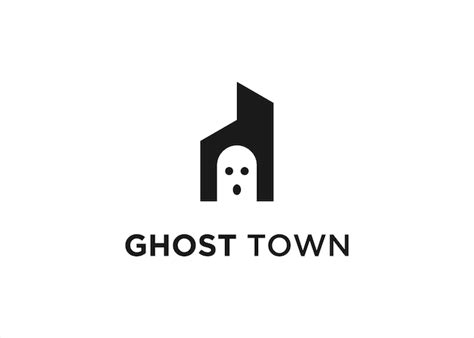 Premium Vector | Ghost town logo design vector illustration