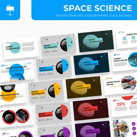 Space Science Presentation Template: 50 Slides PPTX, KEY, Google Slides ...