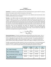 Lab report Specific heat.docx - Lab Report Calorimetry and Specific ...