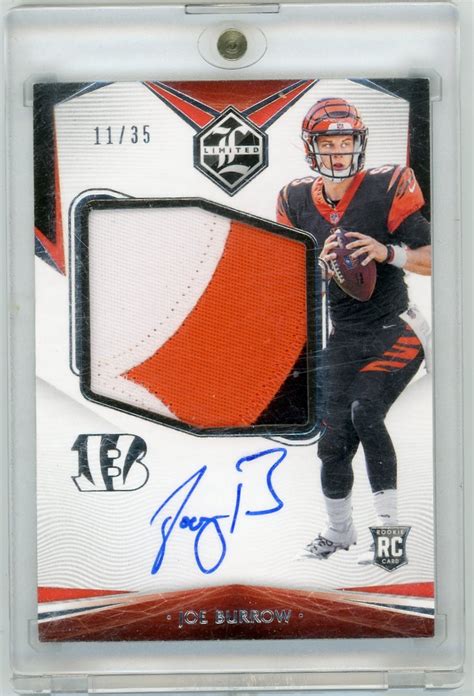 2020 Panini Limited Joe Burrow Cincinnati Bengals Autograph Rookie Card 11/35 - Capitol Mint