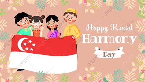 Singapore Racial Harmony Day Minimalist Banner Template Download on Pngtree