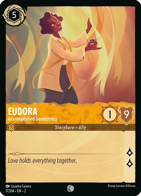 Eudora - Accomplished Seamstress - Mushu Report (Lorcana Wiki)