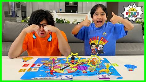 Ryan's World Tour Board Game Family fun with Ryan vs Daddy!!! - YouTube