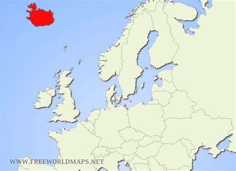 Where is Iceland located on the World map?