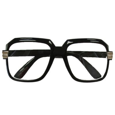 Rapper Style Black Frame/Clear Lens Sunglasses 1145 - Private Island Party