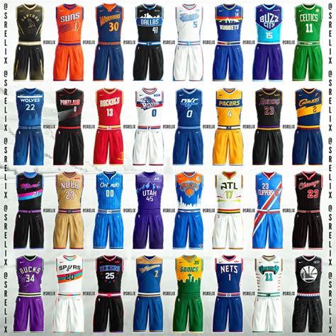 A final compilation of every single jersey I've designed in my NBA ...