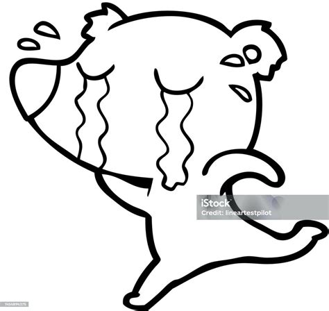 Cartoon Crying Bear Stock Illustration - Download Image Now - Animal ...