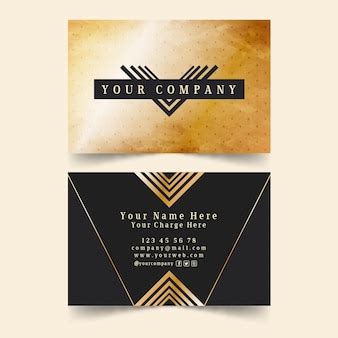 Free Vector | Gold foil business card template