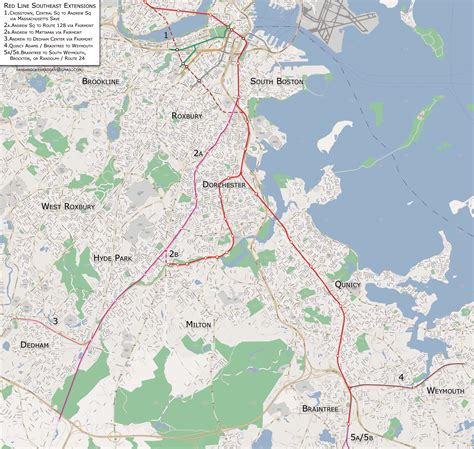 Boston T Red Line Map - London Top Attractions Map