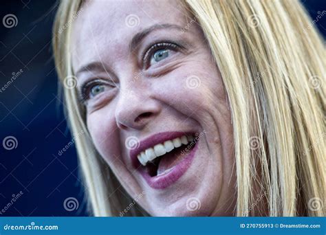 Giorgia Meloni President of the Editorial Stock Photo - Image of ...