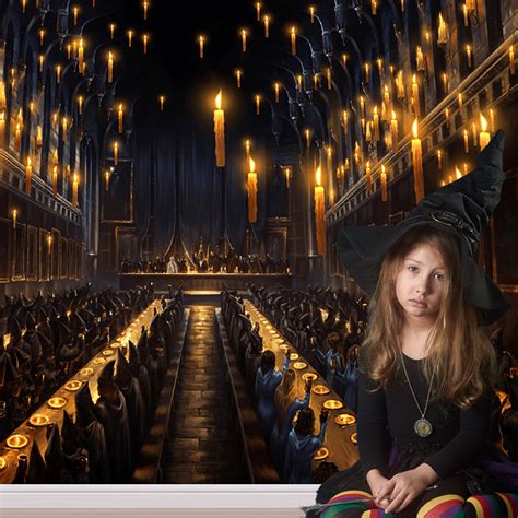 Harry Potter Church Hogwarts Dining Hall Candles Backdrop for Hallowee – Starbackdrop