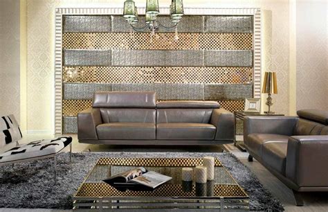 Modern Metallic Grey Leather sofa set | Leather Sofas